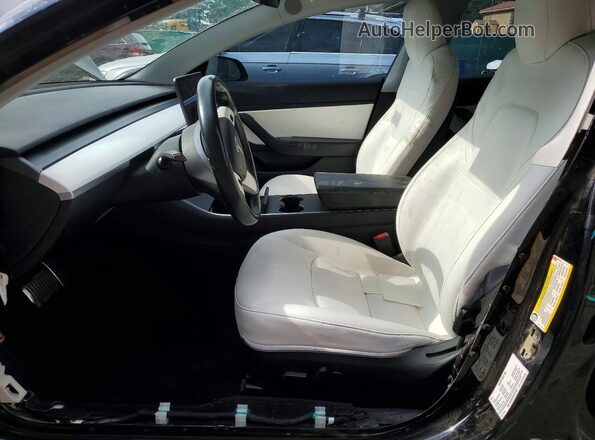 5YJ3E1EA7KF301682 2019 TESLA MODEL Black წინა სალონის ხედი