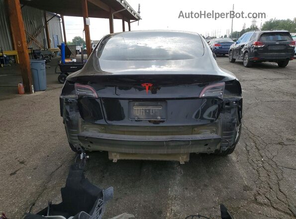 5YJ3E1EA7KF301682 2019 TESLA MODEL Black უკანა ხედი