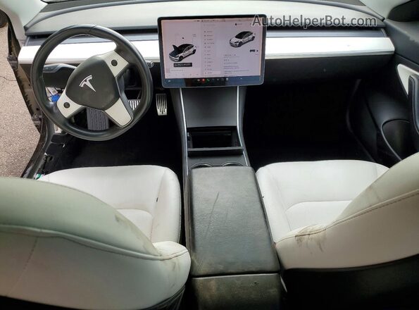 5YJ3E1EA7KF301682 2019 TESLA MODEL Black წინა პანელის ხედი