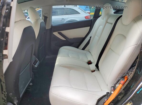 5YJ3E1EA7KF301682 2019 TESLA MODEL Black უკანა სავარძლების ხედი