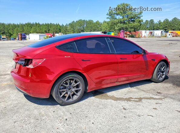 5YJ3E1EA7MF920513 2021 TESLA MODEL Red Հետևի աջ