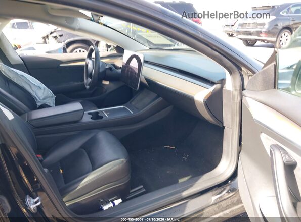 5YJ3E1EA7NF189258 2022 TESLA MODEL 3 Black წინა სალონის ხედი
