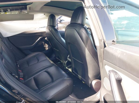 5YJ3E1EA7NF189258 2022 TESLA MODEL 3 Black VIN კოდის სტიკერის ხედი