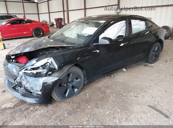 5YJ3E1EA7PF583071 2023 TESLA MODEL 3 Black Передня ліва чверть