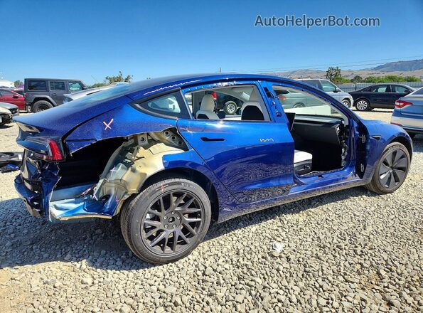 5YJ3E1EA7SF920962 2025 TESLA MODEL Blue Rear right