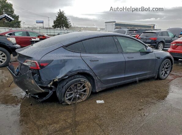 5YJ3E1EA8NF320665 2022 TESLA MODEL Gray Հետևի աջ