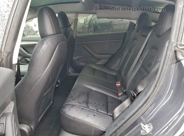 5YJ3E1EA8NF320665 2022 TESLA MODEL Gray Հետևի նստատեղերի տեսք