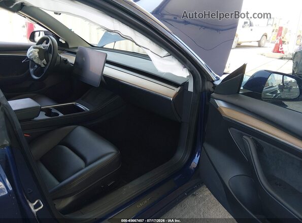 5YJ3E1EA8PF577280 2023 TESLA MODEL 3 Blue Вид салону спереду
