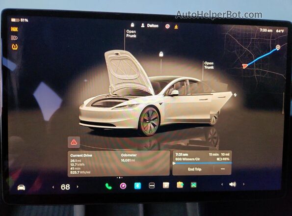 5YJ3E1EA8RF731344 2024 TESLA MODEL White Widok zestawu wskaźników