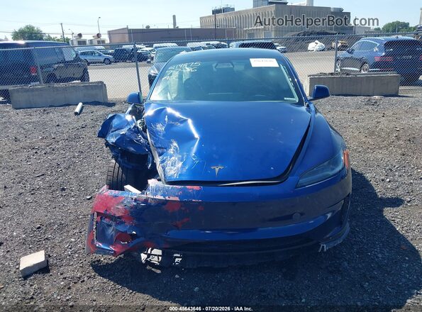 5YJ3E1EA8RF848406 2024 TESLA MODEL 3 Blue Widok z tyłu