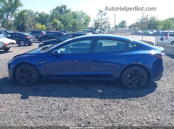 5YJ3E1EA8RF848406 2024 TESLA MODEL 3 Blue Widok zestawu wskaźników