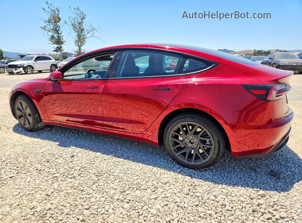 5YJ3E1EA8SF046444 2025 TESLA MODEL Red Задня ліва чверть