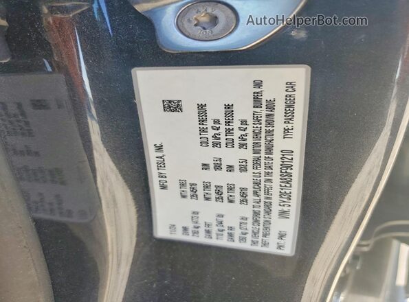5YJ3E1EA8SF901210 2025 TESLA MODEL Gray ძრავის განყოფილების ხედი