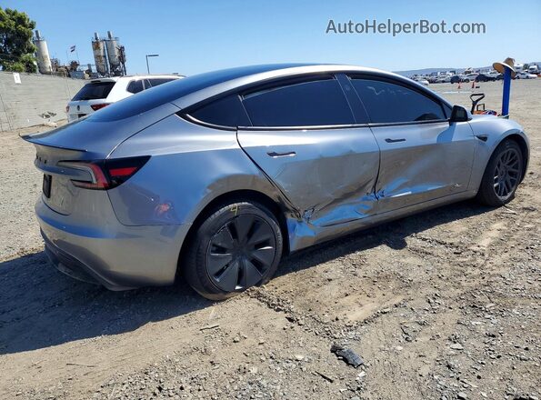 5YJ3E1EA8SF937477 2025 TESLA MODEL Gray Задня права чверть