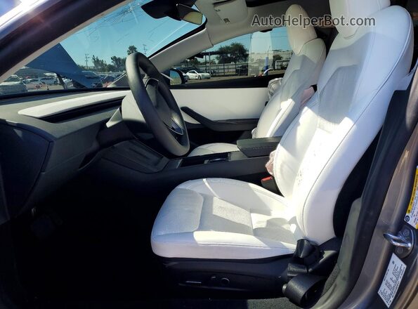5YJ3E1EA8SF937477 2025 TESLA MODEL Gray Вид салону спереду