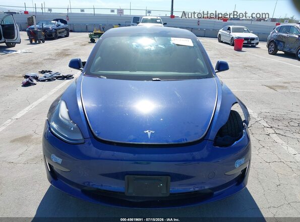 5YJ3E1EA9MF013598 2021 TESLA MODEL 3 Синий Вид задней части салона