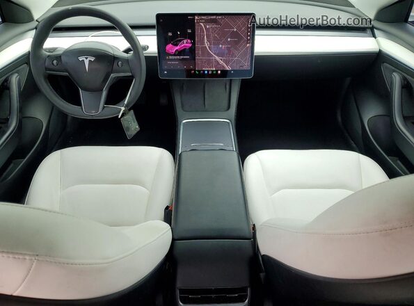 5YJ3E1EA9MF072439 2021 TESLA MODEL Black Widok deski rozdzielczej