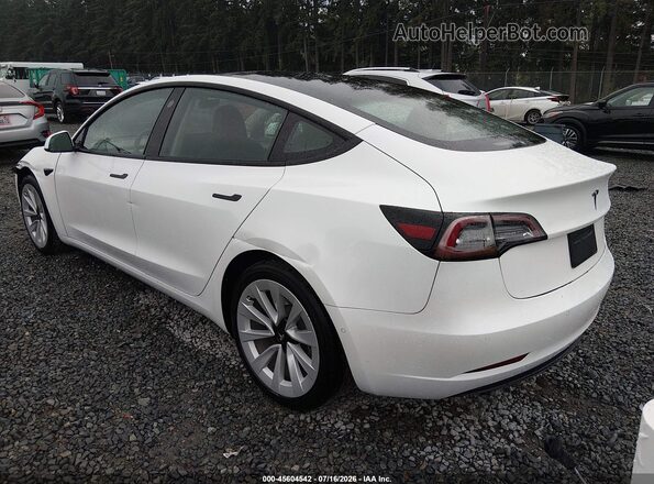 5YJ3E1EA9MF088592 2021 TESLA MODEL 3 White Tył lewy