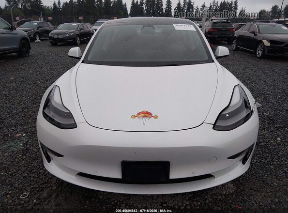 5YJ3E1EA9MF088592 2021 TESLA MODEL 3 White Widok zestawu wskaźników