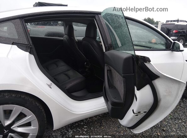 5YJ3E1EA9MF088592 2021 TESLA MODEL 3 White Widok naklejki z numerem VIN
