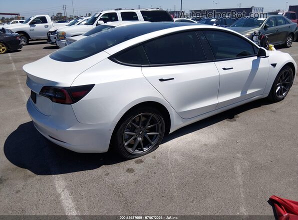 5YJ3E1EA9NF309299 2022 TESLA MODEL 3 Белый Задняя правая четверть