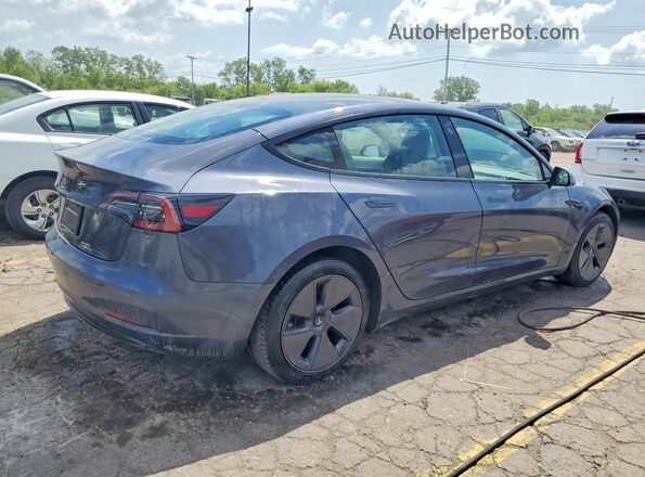5YJ3E1EA9PF696844 2023 TESLA MODEL Серый Задняя правая четверть