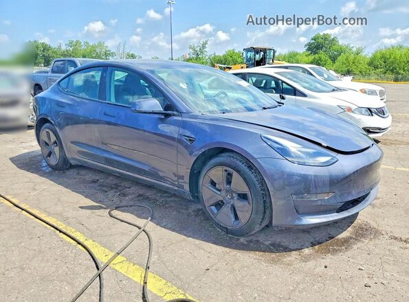 5YJ3E1EA9PF696844 2023 TESLA MODEL Серый Передняя правая четверть