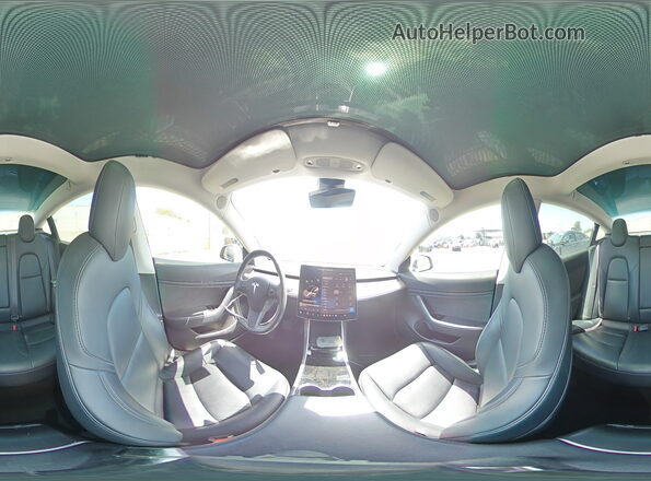 5YJ3E1EAXKF327077 2019 TESLA MODEL White VIN კოდის სტიკერის ხედი