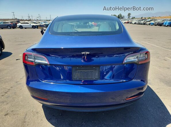 5YJ3E1EAXLF615151 2020 TESLA MODEL Blue Вид ззаду