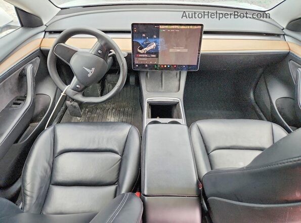 5YJ3E1EAXMF017787 2021 TESLA MODEL White Առջևի վահանակի տեսք