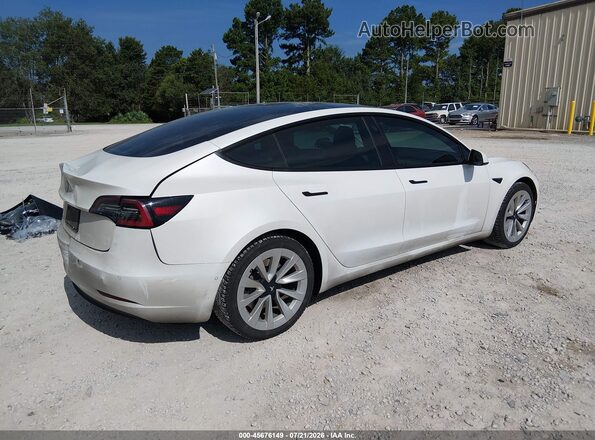 5YJ3E1EAXMF048781 2021 TESLA MODEL 3 White უკანა მარჯვენა