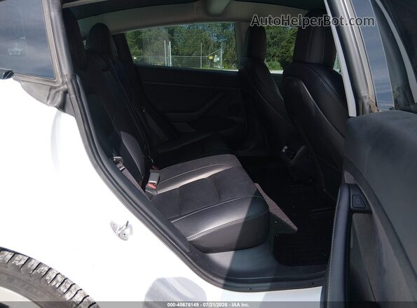 5YJ3E1EAXMF048781 2021 TESLA MODEL 3 White VIN კოდის სტიკერის ხედი