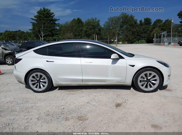 5YJ3E1EAXMF048781 2021 TESLA MODEL 3 White ხელსაწყოთა პანელის ხედი