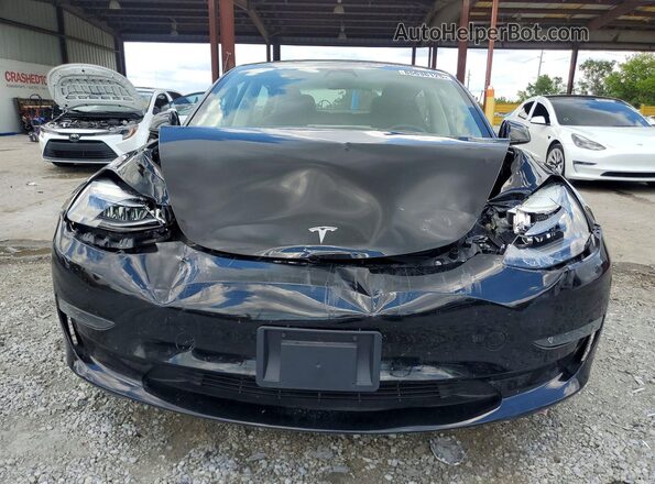 5YJ3E1EAXPF452832 2023 TESLA MODEL Черный Вид спереди