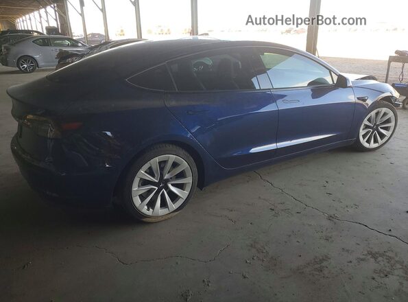 5YJ3E1EAXPF457979 2023 TESLA MODEL Blue Задня права чверть