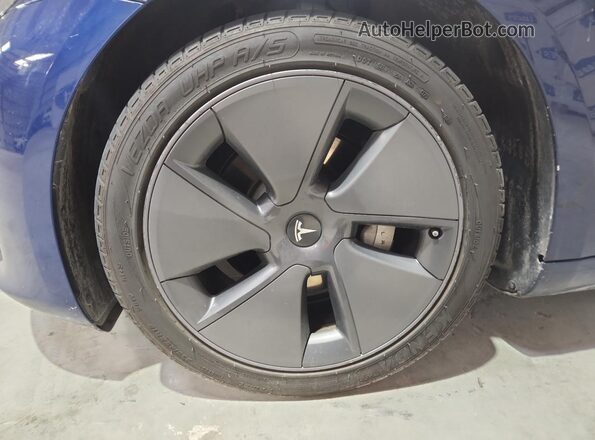 5YJ3E1EAXPF460381 2023 TESLA MODEL Blue VIN կոդի պիտակի տեսք