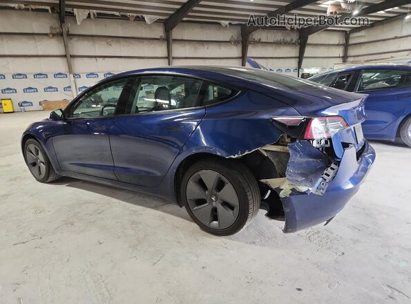 5YJ3E1EAXPF460381 2023 TESLA MODEL Blue Սալոնի 360 աստիճան տեսք