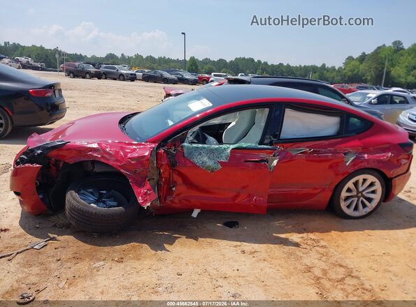 5YJ3E1EAXPF486334 2023 TESLA MODEL 3 Red Front view