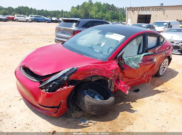 5YJ3E1EAXPF486334 2023 TESLA MODEL 3 Red Front left