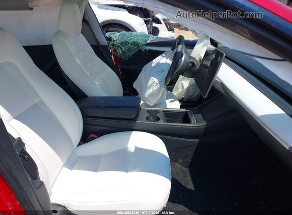 5YJ3E1EAXPF486334 2023 TESLA MODEL 3 Red Front interior view