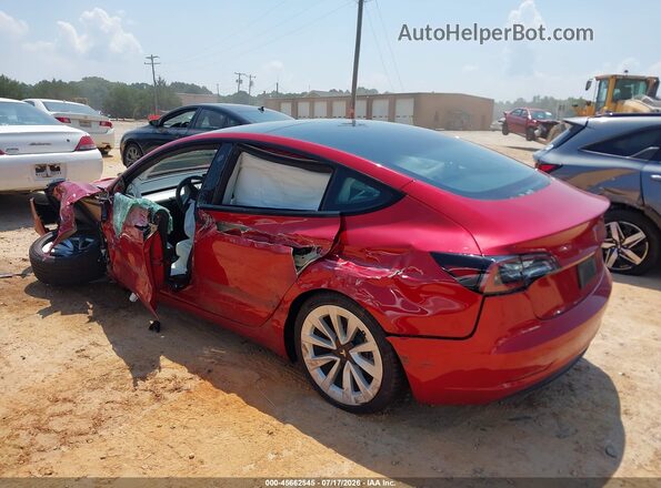 5YJ3E1EAXPF486334 2023 TESLA MODEL 3 Red Rear left