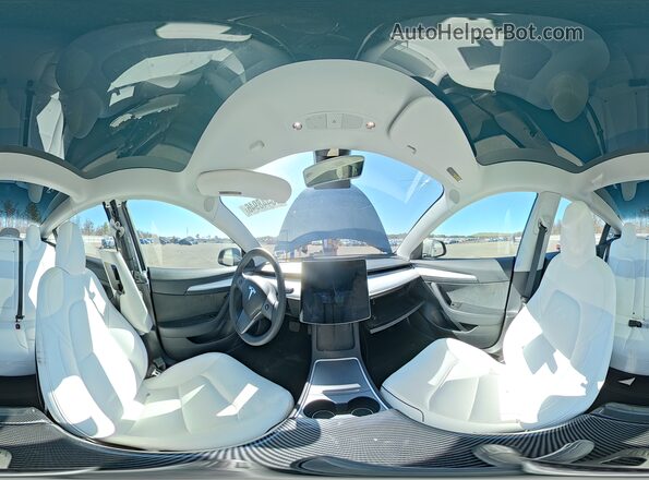 5YJ3E1EAXPF641027 2023 TESLA MODEL Charcoal Vista de la etiqueta del VIN