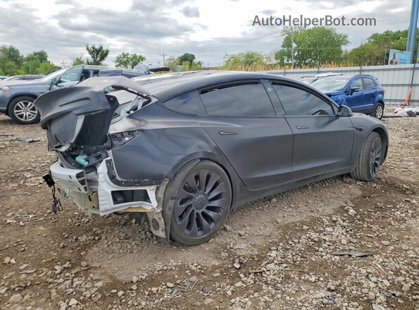 5YJ3E1EAXRF830540 2024 TESLA MODEL Черный Задняя правая четверть