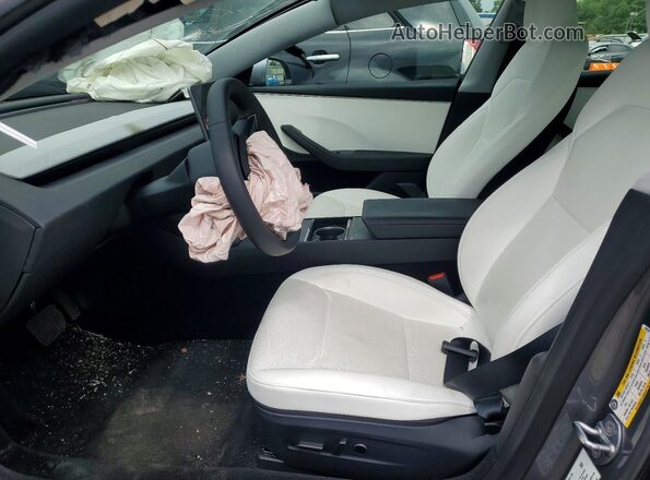 5YJ3E1EAXRF866387 2024 TESLA MODEL Gray Widok wnętrza z przodu