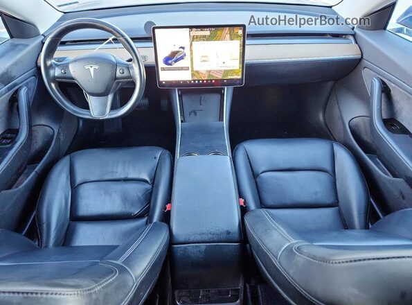 5YJ3E1EB0JF054786 2018 TESLA MODEL Синий Вид панели приборов