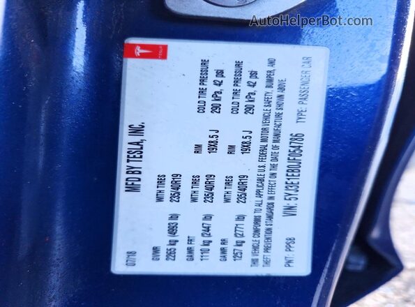 5YJ3E1EB0JF054786 2018 TESLA MODEL Синий Вид подкапотного пространства