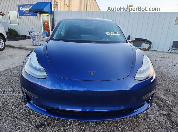 5YJ3E1EB0JF054786 2018 TESLA MODEL Синий Вид спереди