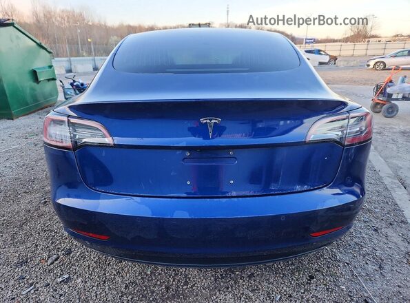 5YJ3E1EB0JF054786 2018 TESLA MODEL Синий Вид сзади
