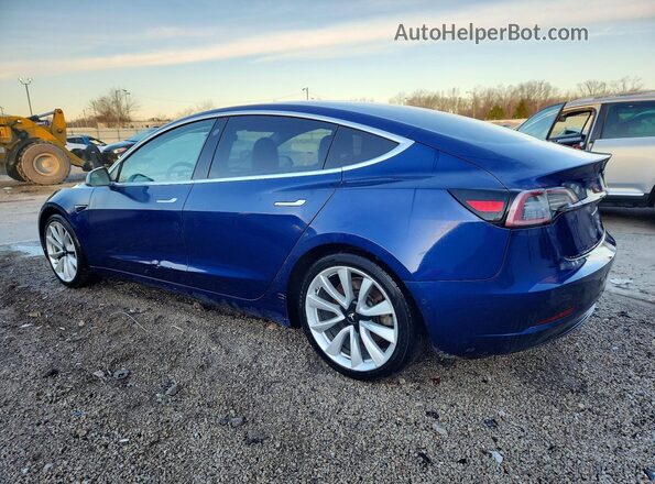 5YJ3E1EB0JF054786 2018 TESLA MODEL Синий Задняя левая четверть