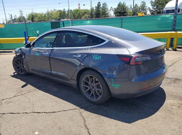 5YJ3E1EB0JF066081 2018 TESLA MODEL Gray Rear left